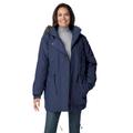 Plus Size Women's Quilt-Lined Taslon® Anorak by Woman Within in Navy (Size 5X) Jacket