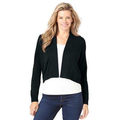 Plus Size Women's Long-Sleeve Cardigan by Woman Within in Black (Size 5X)