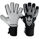 Keeperking Jonior Goalkeeper Gloves for Adults, Men's Football Gloves, Inner Seam, Professional Grip, 4 mm, Firm Fit, Unisex Jonior (11, Q-Black-Neg)