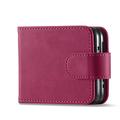 LVCRFT Case for Samsung Galaxy Z Flip 3, Premium PU Leather Solid Color Wallet Case, Magnetic Closure Card Slots Protective Shockproof Flip Cover Case,Rose red