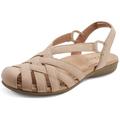 Earth Origins Women’s Berri Sandal I Slip Resistant Closed-Toe Leather Sandal for Casual, Everyday, Pelle, 8 UK