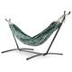 VonHaus 2 Seater Hammock With Frame - Leaf Print 2 Person Garden Hammock with Stand - Tropical Style Portable & Easy Assembly Hammock - Freestanding Hammock with Durable Powder Coated Steel Frame