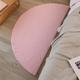 VUT Half Moon Semicircle Wool Imitation Sheepskin Rugs Non Slip Faux Lambskin Area Rugs For Bedroom Living Room Shaggy Fluffy Carpet Mats Pink,Beige(Size:60x160cm,Color:A)