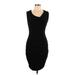 Valerie Bertinelli Casual Dress - Bodycon Scoop Neck Sleeveless: Black Solid Dresses - Women's Size 10