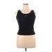 Nike Active Tank Top: Black Solid Activewear - Women's Size X-Large
