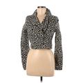 Hot Kiss Denim Jacket: Short Gold Floral Jackets & Outerwear - Women's Size Small