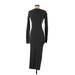 Zara Casual Dress - Midi Turtleneck Long sleeves: Black Dresses - Women's Size Small