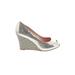Lilly Pulitzer Wedges: Silver Shoes - Women's Size 6 1/2 - Almond Toe