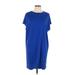 Divided by H&M Casual Dress - Shift: Blue Solid Dresses - New - Women's Size Large