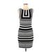 Bebe Cocktail Dress - Bodycon: Black Stripes Dresses - New - Women's Size Medium