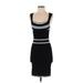 Express Casual Dress - Bodycon Scoop Neck Sleeveless: Black Print Dresses - Women's Size Small