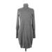 Express Casual Dress - Sweater Dress: Gray Dresses - Women's Size Medium