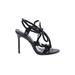 Tommy Hilfiger Heels: Black Print Shoes - Women's Size 38 - Open Toe