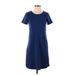 Banana Republic Casual Dress - Shift: Blue Solid Dresses - Women's Size 0