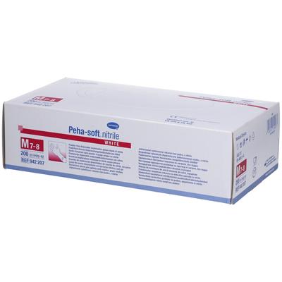 Peha-Soft nitrile white Unt.Hands.unsteril pf M 200 St Handschuhe Image