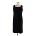 Jessica Howard Casual Dress - Sheath: Black Solid Dresses - Women's Size 10 Petite