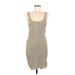 Ralph Lauren Casual Dress - Bodycon: Gold Tweed Dresses - Women's Size Medium