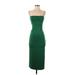 Enza Costa Casual Dress - Slip dress: Green Solid Dresses - Women's Size X-Small
