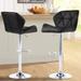 Bar Stools Adjustable Faux Leather Upholstered Counter Height Stools Set of 2
