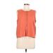 Club Monaco Sleeveless Blouse: Orange Tops - Women's Size Large