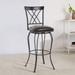 Swivel Barstools with Metal Back for Kitchen Island, 29 Inch Height Round Seat