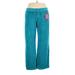 Juicy Couture Velour Pants - High Rise: Teal Activewear - Women's Size 2X