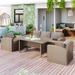 4-Piece Outdoor Patio Wicker Furniture Conversation Sofa Set