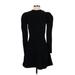 Express Cocktail Dress - Sweater Dress: Black Dresses - Women's Size Small