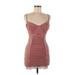 Papaya Casual Dress - Bodycon: Burgundy Dresses - Women's Size Medium