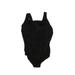 Lands' End One Piece Swimsuit: Black Solid Swimwear - Women's Size 16 Plus