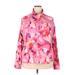 Athleta Track Jacket: Pink Acid Wash Print Jackets & Outerwear - Women's Size 1X