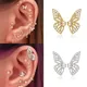 Butterfly Ear Piercing for Women Helix Lobe Piercing Stud Earrings Zirconia Butterfly Wing Earring