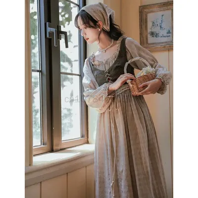 Frauen mittelalter lichen viktoria nischen Cosplay Kostüm 2 stücke solide Retro Laterne Ärmel Image