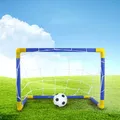 Indoor Outdoor Folding Soccer Goal Post Net Set Pump Home Game Team Sports 447x250x323mm Goal Post