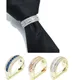 New Luxury Men Zip Tie Ring TIe Clip Wedding Tie Ring Gift For Men Tie Ascot Tie Gemstones Rings