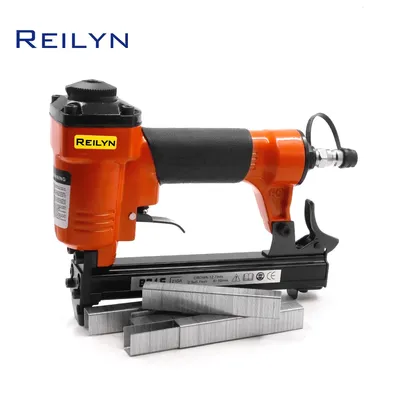 Reilyn 21GA Air Stapler 8016 Pneumatic Upholstery Stapler Pneumatic Staple Gun Air Stapler Gun Nailer Small for sofa