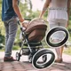 Rubber Baby Stroller Wheel Tyre Stroller Replacement Silent Bearings Kids Pushchair Wheel Tyre for