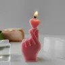 3d Mini Herz Geste Kerze Silikon form DIY Kerzen Hersteller Schokoladen putz Kerze Kuchen Geständnis