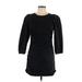 Zara Casual Dress - Sweater Dress: Black Dresses - Women's Size Large