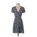 Madewell Casual Dress: Blue Floral Motif Dresses - Women's Size 0