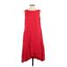 Tommy Bahama Casual Dress - Midi: Red Solid Dresses - Women's Size Small