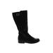 MICHAEL Michael Kors Boots: Riding Boots Chunky Heel Casual Black Print Shoes - Women's Size 5 - Round Toe