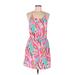 Southern Frock Casual Dress: Pink Tropical Dresses - Women's Size Medium