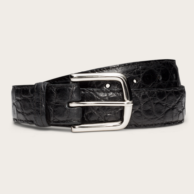 Tecovas Men's Alligator Belt, Midnight, Size 38