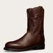 Tecovas Men's The Stockton Roper Boots, Round Toe, 10" Shaft, Chocolate, Bison, 1.5" Heel, 12 D