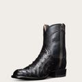 Tecovas Men's The Zane Zip Boots, Round Toe, 8" Shaft, Midnight, Ostrich, 1.25" Heel, 13 D