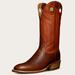 Tecovas Men's The Prescott Boots, Round Toe, 13.5" Shaft, Burnt Orange, Bison, 2" Heel, 11.5 D