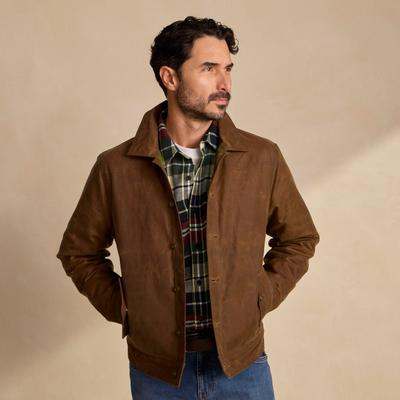 Tecovas Men's Buckaroo Waxed Canvas Trucker Jacket, Tobacco, Size Large