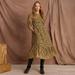 Tecovas Women's The Charlie Dress by Kristopher Brock, Olive/Beige Floral, Cotton Blend, Size XL