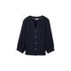 TOM TAILOR Damen Musselin Bluse, blau, Uni, Gr. 34